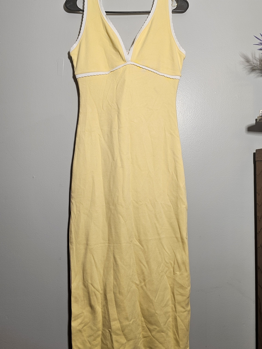 Zara Embroidered Knit Contrast Trim Dress